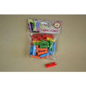 Csipesz fa színes 40db/cs