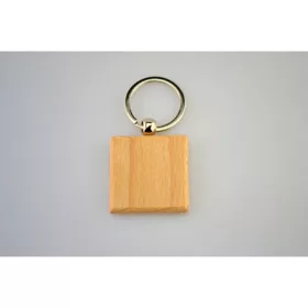 Kulcstartó, fa kocka alakú 3,8x3,8cm