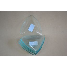 Üvegtányér háromszög 12,5cm