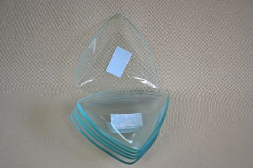 Üvegtányér háromszög 12,5cm
