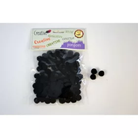 Pompon 10mm 100db/cs FEKETE