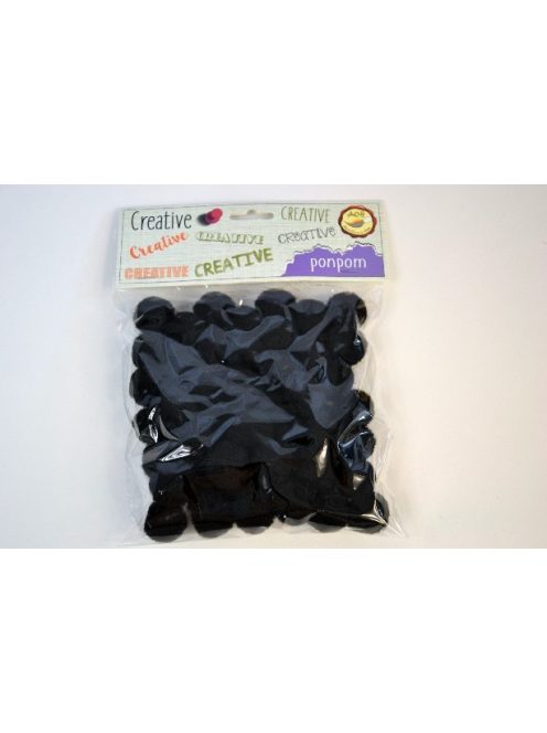 Pompon 20mm 50db/cs FEKETE