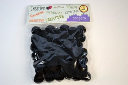 Pompon 20mm 50db/cs FEKETE