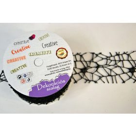 Dekorációs szalag 5cm x 9,2m FEKETE
