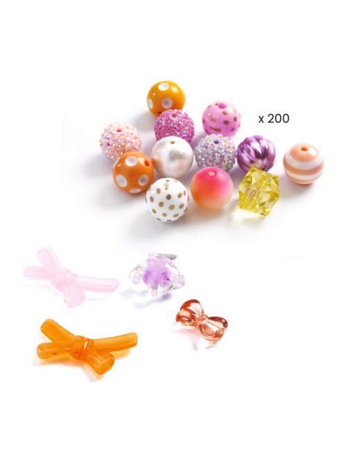 Ékszerkészítő készlet - Buborék gyöngyök, arany - Bubble beads, Gold