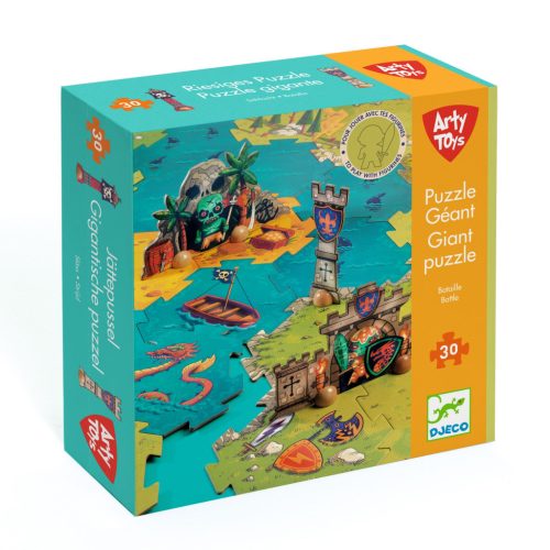 Arty Toys Óriás puzzle - Kalóz világ, 30 db-os - Giant puzzle-Battle