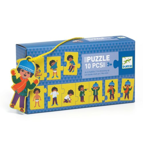 Sorozat kirakó puzzle - Öltözködés, 10 db-os - I am dressing up