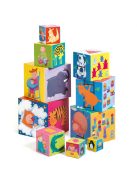 Toronyépítő kocka - Mulatságos építő - 10 funny blocks