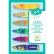 6 multicoloured flower crayons