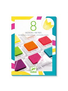   Kreatív eszközök - Nyomdapárna készlet, 8 pop szín - 8 ink pads and 1 cleaner - pop