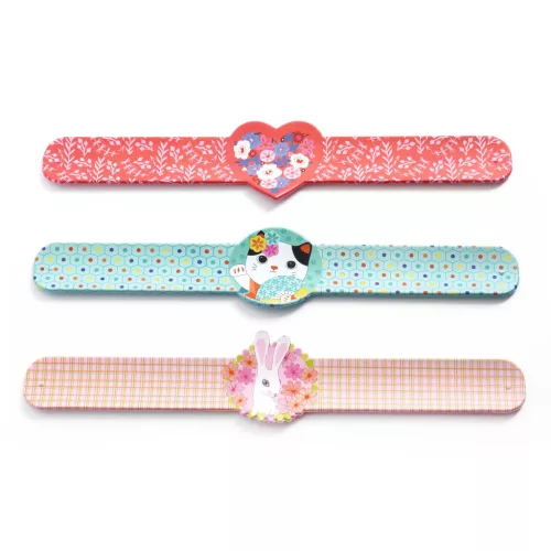 Rácsapós karkötő - Szív, Macsek, Nyúl - Slap bracelets heart,rabbit,cat