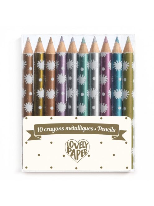 Mini metálszínű ceruza, 10 szín - 10 Chichi mini metalic pencils