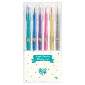   Zselés toll készlet - 6 gliteres színben - 6 glitter gel pens