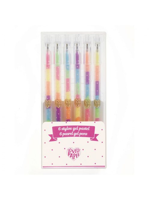 6 pastel gel pens