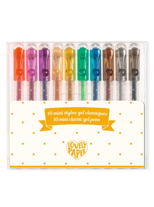 Zselés mini toll készlet - 10 klasszikus színben - 10 mini gel pens classic