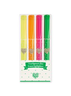   Szövegkiemelő toll készlet 4 neon színben - 4 neon highlighters