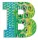 Dekorbetű - B - Peacock letter