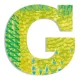 Dekorbetű - G - Peacock letter