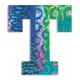 Dekorbetű - T - Peacock letter