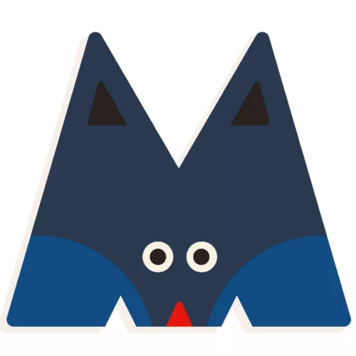 M - Graphic animal letter