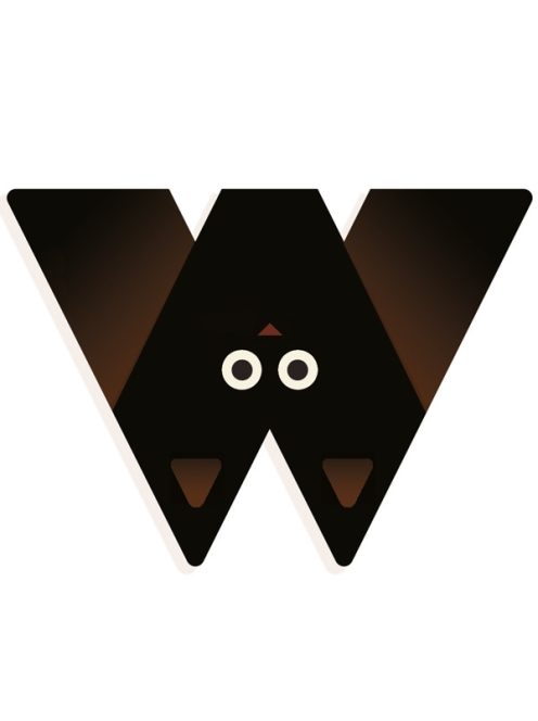 W - Graphic animal letter
