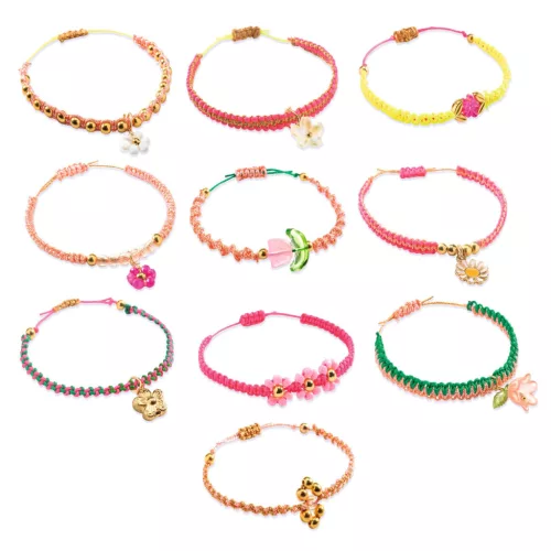Ékszerkészítő készlet - Rózsaszín makramé karkötők - Pink macrame bracelets