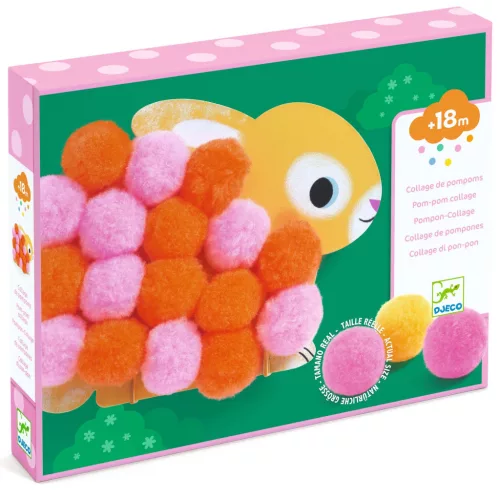 Pompom-kép készítés - Állatok és pomponok - Animals and Pom-pom Circles