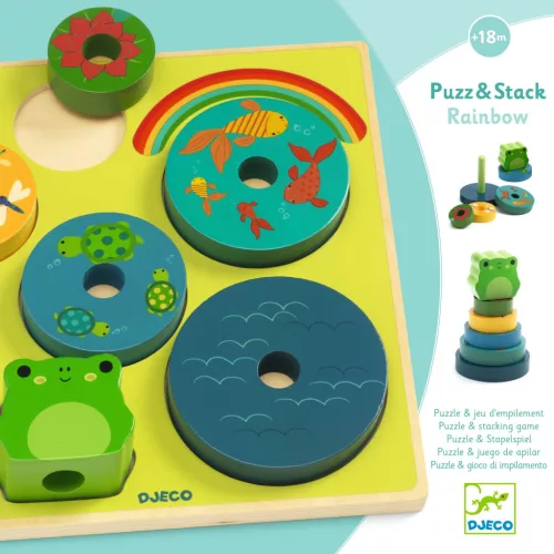 Formaillesztő és toronyépítő - Szivárvány - Puzz and Stack Rainbow