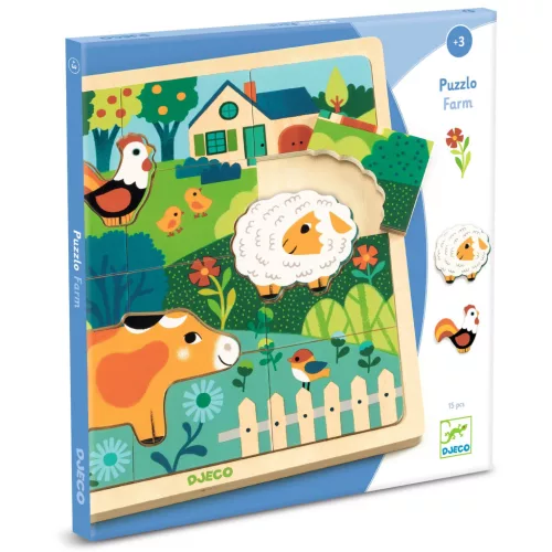 Formaillesztő, formaberakó - Tanyasi állatok - Puzzlo farm
