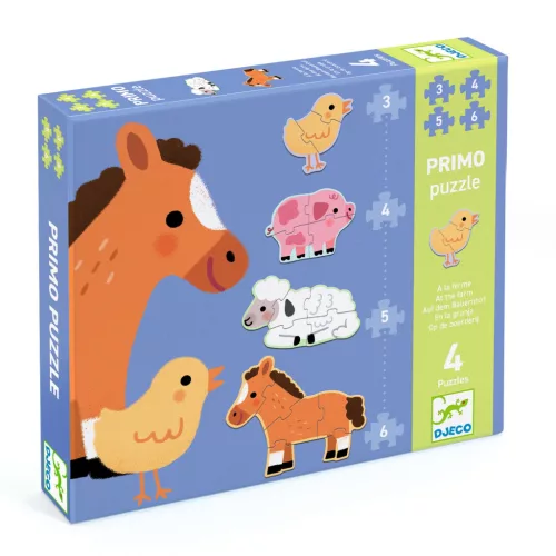 Primo puzzle - A farmon, 3-4-5-6 db-os - At the farm