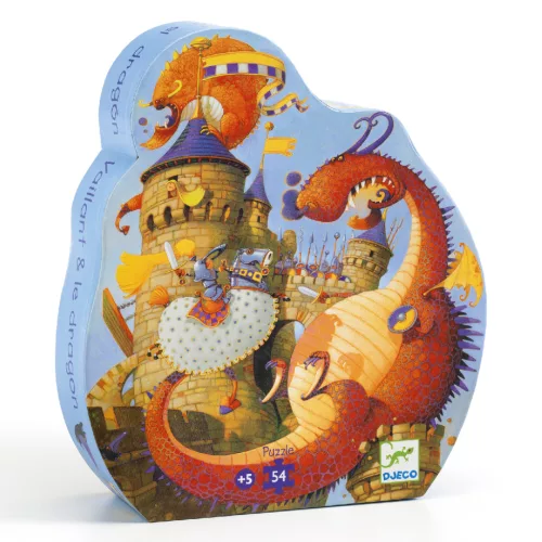 Formadobozos puzzle - Vaillant és a sárkány, 54 db-os - Vaillant and the dragon
