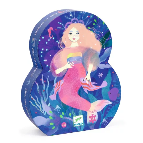 Formadobozos puzzle - Ella a sellő, 36 db-os - Ella, the mermaid