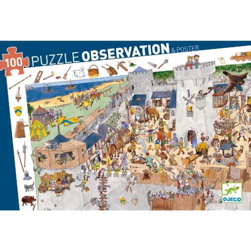 Megfigyeltető puzzle - Bevehetetlen vár, 100 db-os - Fortified castle