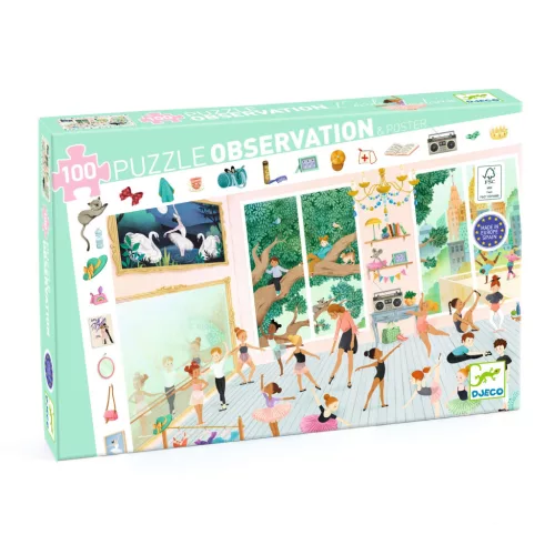 Megfigyeltető puzzle - Balett iskola, 100 db-os - The dance school