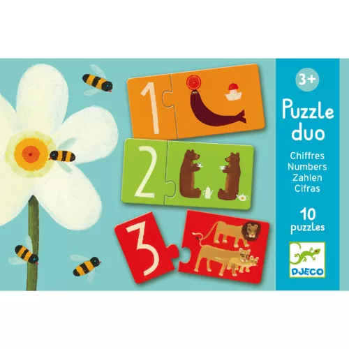 Párosító puzzle - Számok, 20 db-os - Numbers