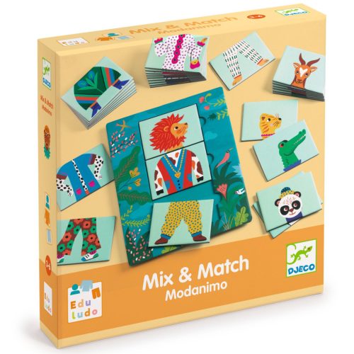 Fejlesztő játék - Állatdivat, 54 db-os - Eduludo Mix and Match Modanimo
