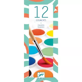   Gouache festék paletta - 12 klasszikus szín - 12 couleurs gouache