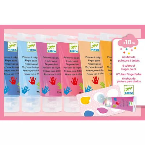 Ujjfesték készlet - 6 szín tubusban - 6 finger paint's tubes - Sweet