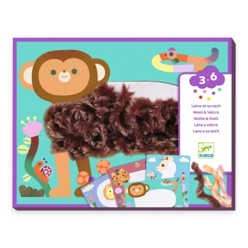 Kollázs műhely - Bolyhos barátok gyapjúval és tépőzárral - Wool and Velcro - Fluffy friends!