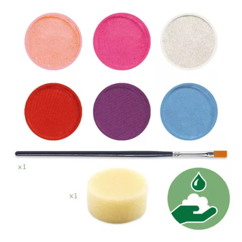 Arcfesték - 6 élénk szín - Palette 6 colours - Sweet