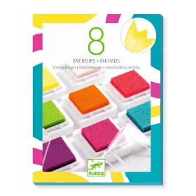   Kreatív eszközök - Nyomdapárna készlet, 8 pop szín - 8 ink pads and 1 cleaner - pop