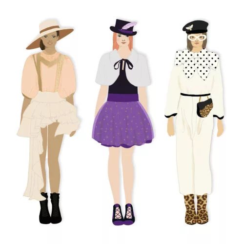 Papírbaba öltöztető - Elegáns gardrób - So chic wardrobe