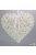 Fehér vessző szív fém vázon 40cm