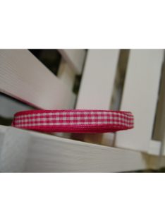 Kockás szalag pink 1cm