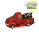 Vintage pick up fenyőfával világítós piros