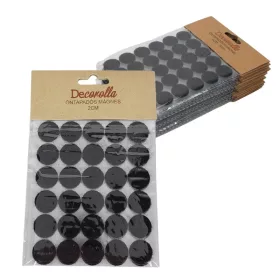 Tépőzár korongok fekete 30db x 12csomag - OKOSÁR!