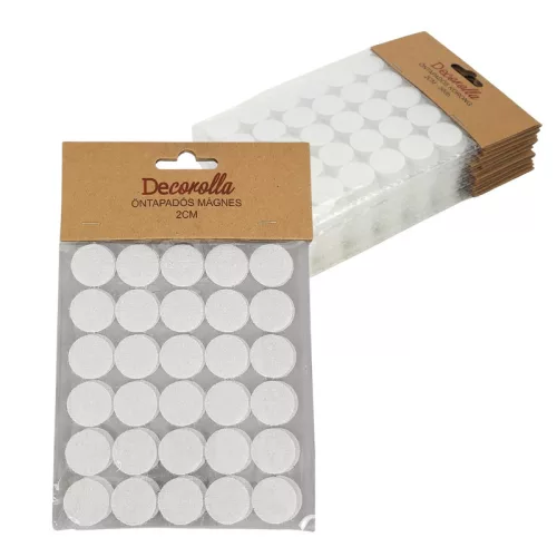 Tépőzár korongok fehér 30db x 12csomag - OKOSÁR!
