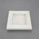 Dekorációs fa tál fehér négyzet 20x20cm