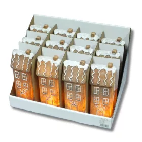   Világítós emeletes mézeskalács ház 12db/doboz - OKOSÁR!