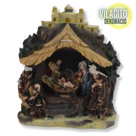 Karácsonyi betlehem - világítós dísz